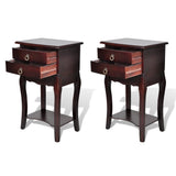 ZNTS Nightstands with Drawers 2 pcs Brown 276044