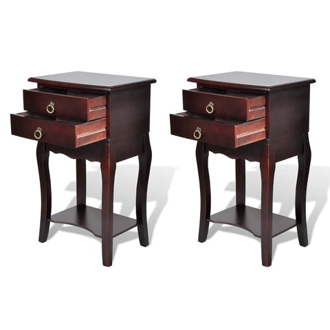 ZNTS Nightstands with Drawers 2 pcs Brown 276044