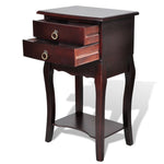 ZNTS Nightstands with Drawers 2 pcs Brown 276044