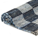 ZNTS Hand-woven Chindi Rug Denim 200x290 cm Blue 133952