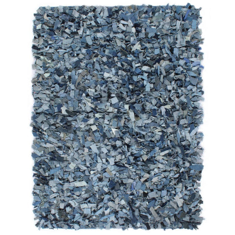 ZNTS Shaggy Rug Denim 160x230 cm Blue 133959