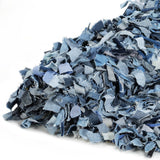 ZNTS Shaggy Rug Denim 160x230 cm Blue 133959