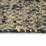 ZNTS Hand-woven Chindi Rug Leather Cotton 190x280 cm Black 133988
