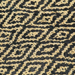 ZNTS Hand-woven Chindi Rug Leather Cotton 190x280 cm Black 133988