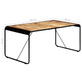 ZNTS Dining Table 180x90x76 cm Solid Rough Mango Wood 247866