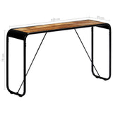 ZNTS Console Table 140x35x76 cm Solid Rough Mango Wood 247869