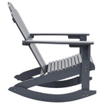 ZNTS Garden Rocking Chair Wood Grey 45704