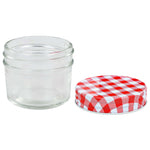 ZNTS Glass Jam Jars with White and Red Lids 96 pcs 110 ml 50791