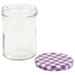 ZNTS Glass Jam Jars with White and Purple Lid 96 pcs 400 ml 50817