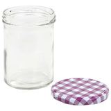 ZNTS Glass Jam Jars with White and Purple Lid 96 pcs 400 ml 50817