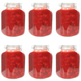 ZNTS Glass Jam Jars with Lock 6 pcs 5 L 50824