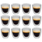ZNTS Double Wall Thermo Glass for Espresso Coffee 12 pcs 80 ml 50832