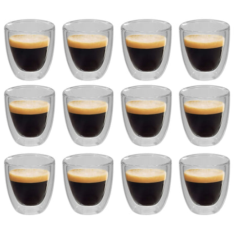 ZNTS Double Wall Thermo Glass for Espresso Coffee 12 pcs 80 ml 50832