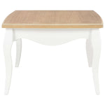 ZNTS Coffee Table White and Brown 110x60x40 cm Solid Pine Wood 280001