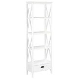 ZNTS Bookcase with 1 Drawer White 60x30x170 cm MDF 280035