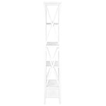 ZNTS Bookcase with 1 Drawer White 60x30x170 cm MDF 280035