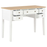 ZNTS Writing Desk White 109.5x45x77.5 cm Wood 280069