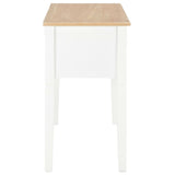 ZNTS Writing Desk White 109.5x45x77.5 cm Wood 280069