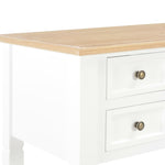 ZNTS Writing Desk White 109.5x45x77.5 cm Wood 280069