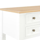 ZNTS Writing Desk White 109.5x45x77.5 cm Wood 280069