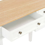 ZNTS Writing Desk White 109.5x45x77.5 cm Wood 280069