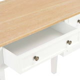 ZNTS Writing Desk White 109.5x45x77.5 cm Wood 280069