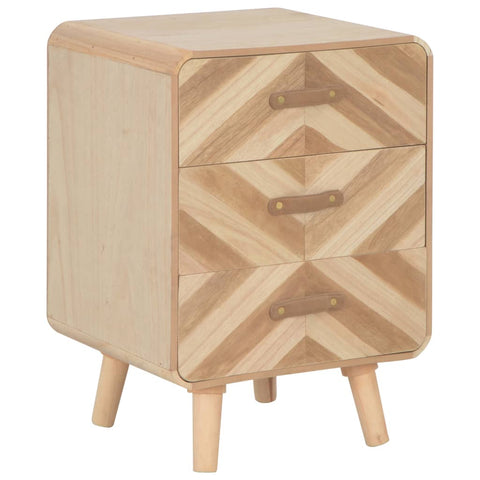 ZNTS Bedside Cabinet with 3 Drawers 40x35x56.5 cm Solid Wood 247378