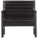 ZNTS Relaxing Armchair Black Real Leather 247794