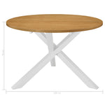 ZNTS Dining Table White 120x75 cm MDF 247631