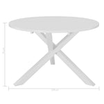 ZNTS Dining Table White 120x75 cm MDF 247632