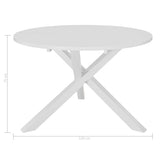 ZNTS Dining Table White 120x75 cm MDF 247632