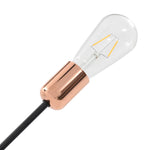 ZNTS Ceiling Light with Filament Bulbs 2 W Black and Copper E27 281437