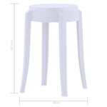 ZNTS Stackable Stools 4 pcs White Plastic 247279