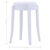 ZNTS Stackable Stools 4 pcs White Plastic 247279