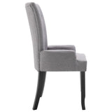 ZNTS Dining Chair with Armrests Light Grey Fabric 248516