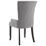 ZNTS Dining Chair with Armrests Light Grey Fabric 248516