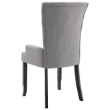 ZNTS Dining Chair with Armrests Light Grey Fabric 248516