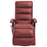 ZNTS TV Recliner Wine Red Faux Leather 248538
