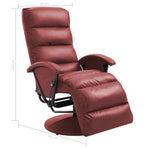ZNTS TV Recliner Wine Red Faux Leather 248538