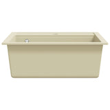 ZNTS Granite Kitchen Sink Single Basin Beige 144862