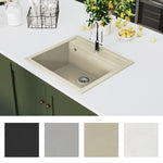 ZNTS Granite Kitchen Sink Single Basin Beige 144862