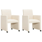 ZNTS Dining Chairs 2 pcs Cream Fabric 281276
