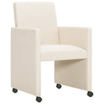 ZNTS Dining Chairs 2 pcs Cream Fabric 281276