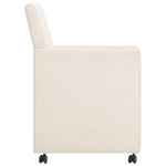 ZNTS Dining Chairs 2 pcs Cream Fabric 281276