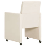 ZNTS Dining Chairs 2 pcs Cream Fabric 281276
