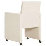 ZNTS Dining Chairs 2 pcs Cream Fabric 281276