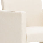 ZNTS Dining Chairs 2 pcs Cream Fabric 281276