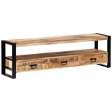 ZNTS TV Cabinet 150x30x45 cm Solid Mango Wood 247906