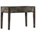 ZNTS Desk Black 110x50x75 cm Solid Mango Wood 247913