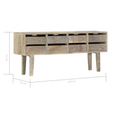 ZNTS Sideboard 140x30x60 cm Solid Mango Wood 247914